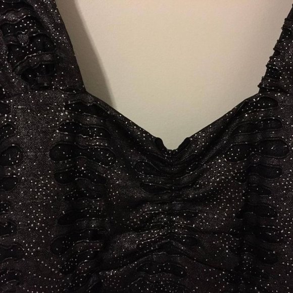 New Frank Lyman Design Ladies Formal Dress Black Sequence Glitter NWL Small Wedd - Picture 4 of 6